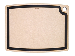 Epicurean Natural Brown Cutting Board with Slate Gray Core Juice Groove 20 x 15 